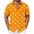 thumbnail image 1 of Maean Valentine's Day Tops for Mens Big and Tall Short Sleeve Shirts Vacation Beach Casual Summer Tee S-5XL, 1 of 4