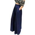 thumbnail image 1 of Maean Wide Leg Pants for Women Casual Dressy Business Loose Pleated Full Length Comfy Trousers with Pockets, 1 of 5