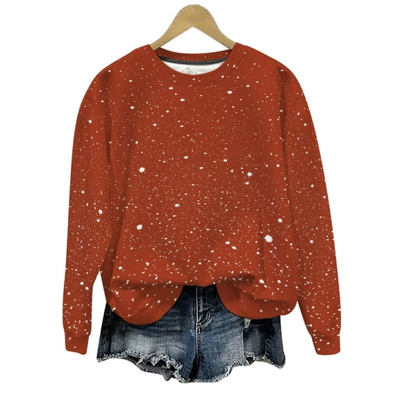 Maean Women Crew Neck Sweatshirt Lightweight Long Sleeve Casual Tops Fall Basic Cute Pullover Outfits