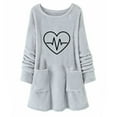 thumbnail image 1 of Maean Women Fleece Sweatshirt Fuzzy Oversized Crew Neck Pullover Loungewear Fall Winter Tops with Pockets, 1 of 3