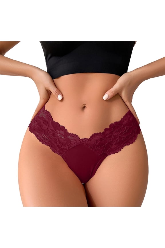 Women Lace Briefs Soft Comfy Lightweight Brief High Waist Full Coverage Panties Underpants