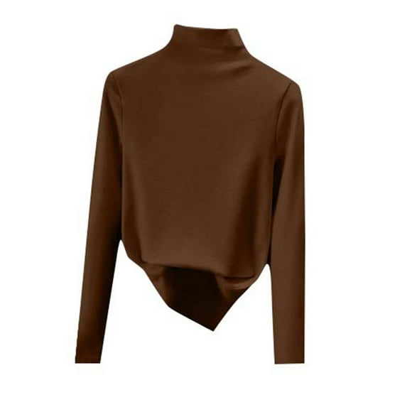 Maean Women Mock Neck Top Thermal Long Sleeve Turtleneck Pullover Base Layer Stretchy Undershirts M-3XL