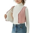 thumbnail image 1 of Maean Women Plus Size Puffer Vest Sleeveless Button down Lightweight Warm Crop Coat with Pockets S-5XL, 1 of 3
