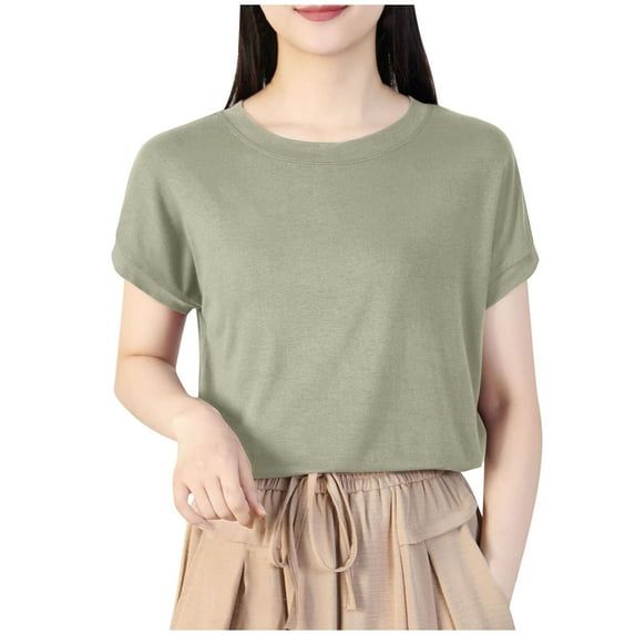 Maean Women Plus Size Shirts Basic Short Sleeve Causal Tee Summer Soft Comfy Loose Tshirts Pajamas Tops