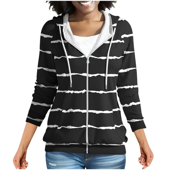 Maean Women Zip up Sweatshirt Fleece Coats Hoodie Drawstring Long Sleeve Warm Fall Jackets with Pockets