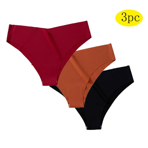 Maean Women's Bikini Panties Low Waist Breathable Briefs for Women 3 Pack Ladies Stretchy Soft Thin Underwear