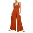 thumbnail image 1 of Maean Women's Casual Loose Jumpsuits Summer Trendy Sleeveless Wide Leg Long Rompers Tank Top Pants with Pockets, 1 of 5