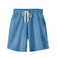 thumbnail image 1 of Maean Women's Casual Shorts Cotton Elastic High Waisted Drawstring Comfy Straight Wide Legged Short Pants, 1 of 7