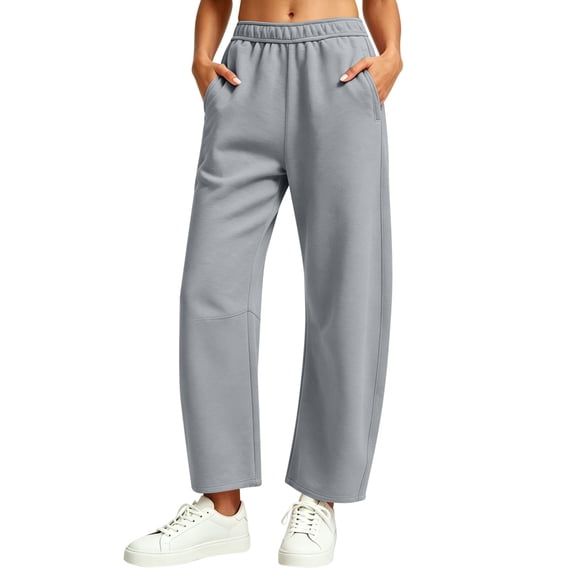 Maean Women's Fleece Sweatpants Elastic Waist Baggy Sweat Pants Joggers Running Workout Pant with Pockets