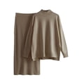 thumbnail image 1 of Maean Women's Knitted Sweater Dress Set Fall Winter Half Turtleneck Sweater Outfit Warm Clothes for Ladies 2 Piece, 1 of 6