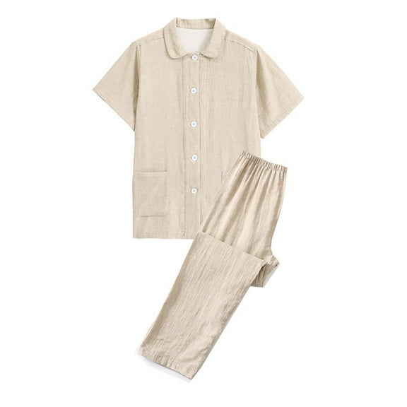 Maean Women's Polka Dot Printed Pajamas Sets Short Sleeve Sleepwear Soft Tops and Long Pants Outfits Nightwear Lounge Set