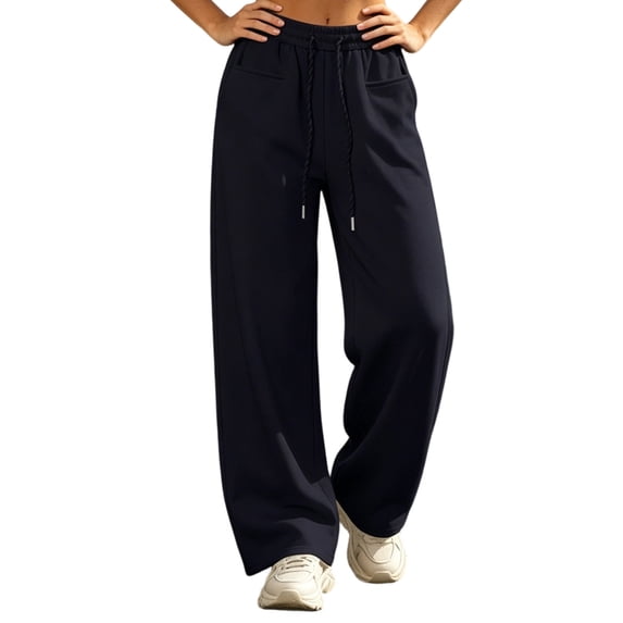 Maean Women's Straight Leg Sweatpants Drawstring Elastic Waist Casual Workout Running Pants with Pockets