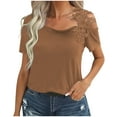 thumbnail image 1 of Maean Women's Summer T Shirts Short Sleeve Cold Shoulder Fashion Tops Causal Tunic Blouse S-XXL, 1 of 7
