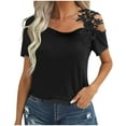 thumbnail image 1 of Maean Women's Summer T Shirts Short Sleeve Cold Shoulder Fashion Tops Causal Tunic Blouse S-XXL, 1 of 6