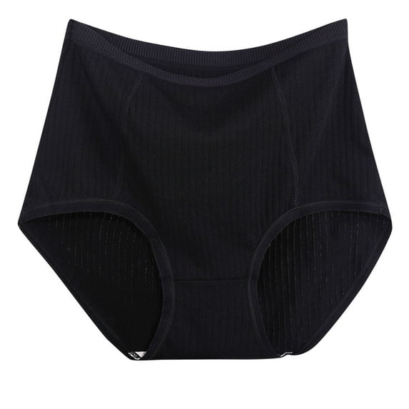 Maean Women's Underwear High Waisted Plus Size Belly Hide Panties Full Coverage Solid Color Ladies Briefs