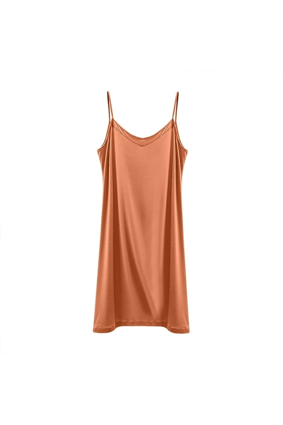Womens Cami Nightgowns Spaghetti Strap Loose Nighshirts Sleepwear Sleeveless Soft Nightdress
