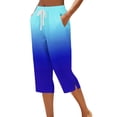 thumbnail image 1 of Maean Womens Capri Pants with Pockets Loose Workout Drawstring Cropped Pant Summer Causal Capris, 1 of 5