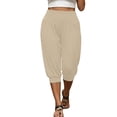 thumbnail image 1 of Maean Womens Capris Pants High Waist Lounge Joggers Workout Gym Yoga Casual Stretchy Capri Pant, 1 of 7