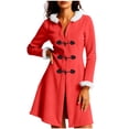 thumbnail image 1 of Maean Womens Fleece Jacket Oversized Long Sherpa Plush Coat Winter Warm Thick Button Cardigan Coats, 1 of 7
