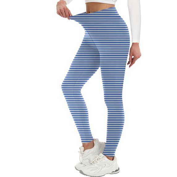 Maean Womens Legging Striped Fashion Slim Leg High Waist Stretchy Workout Running Yoga Tight Pants