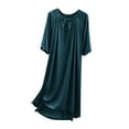 thumbnail image 1 of Maean Womens Long Nightshirts for Sleepwear Soft Comfy Loose Crew Neck Loungewear Sleepwear Nightgowns, 1 of 5