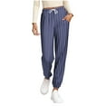 thumbnail image 1 of Maean Womens Lounge Pants Elastic Waist Comfy Loose Causal Bottoms Soft Stretchy Sleepwear Pajamas Striped Pant, 1 of 6
