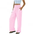 thumbnail image 1 of Maean Womens Lounge Pants Plaid Wide Leg Elastic High Waisted Summer Casual Palazzo Pant Trousers with Pockets, 1 of 6