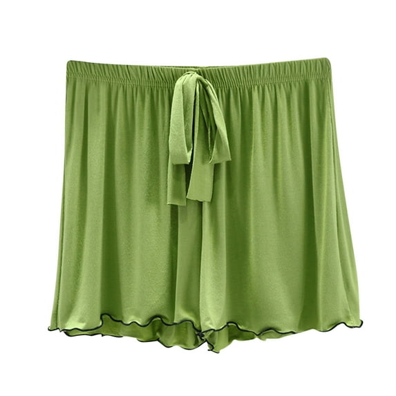 Maean Womens Lounge Shorts Wide Leg Loose Lightweight Elastic Waist Drawstring Pajama Shorts for Sleepwear