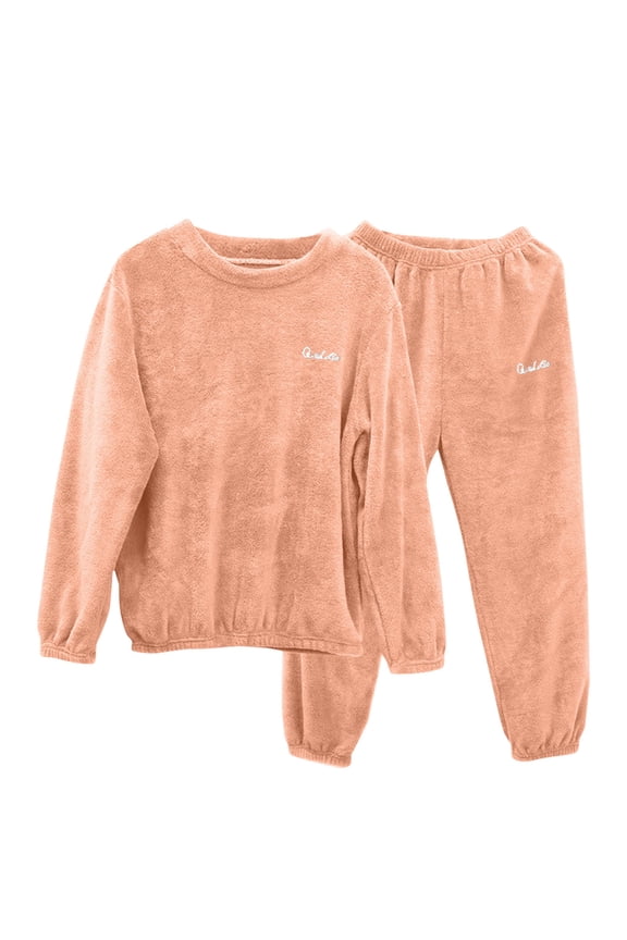 Womens Plus Size Fleece Pajamas Sets Sherpa Fuzzy Soft Warm Fuzzy Pjs Winter 2 Piece Flannel Loungewear