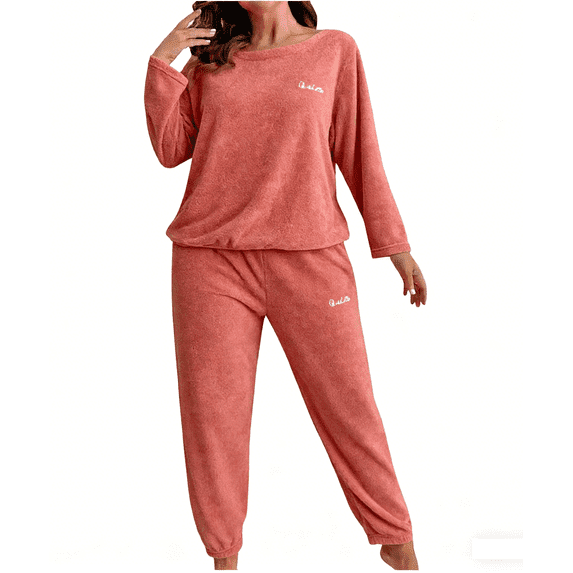 Maean Womens Plus Size Fleece Pajamas Sets Sherpa Fuzzy Soft Warm Fuzzy Pjs Winter 2 Piece Flannel Loungewear