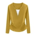 thumbnail image 1 of Maean Womens Plus Size Top V Neck Fall Fashion Blouse Long Sleeve Dressy Ruched Tunic Shirts M-4XL, 1 of 3