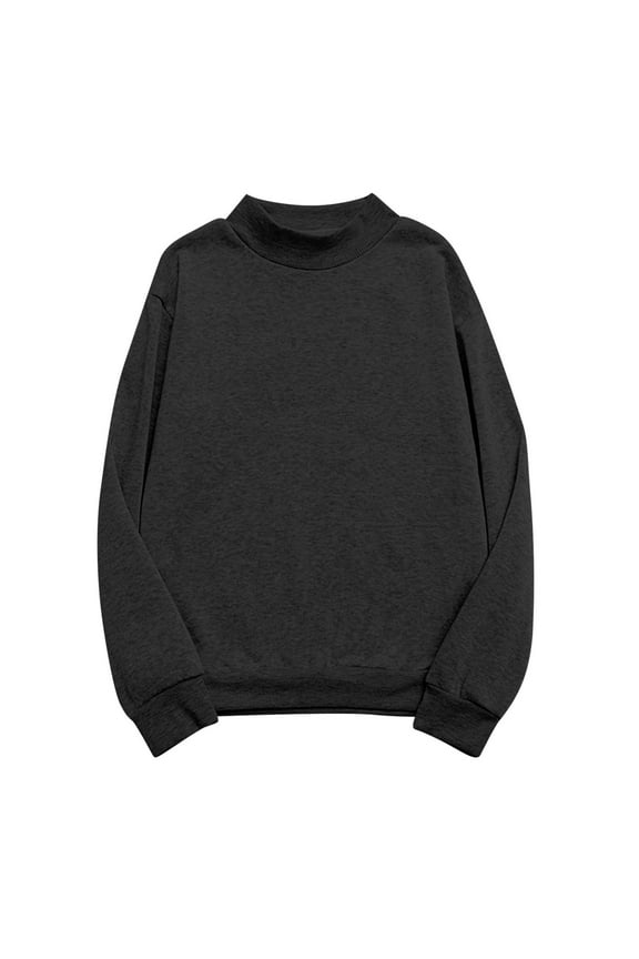 Womens Plus Size Tops Turtleneck Pullover Lightweight Shirts Mock Neck Causal Loose Shirts