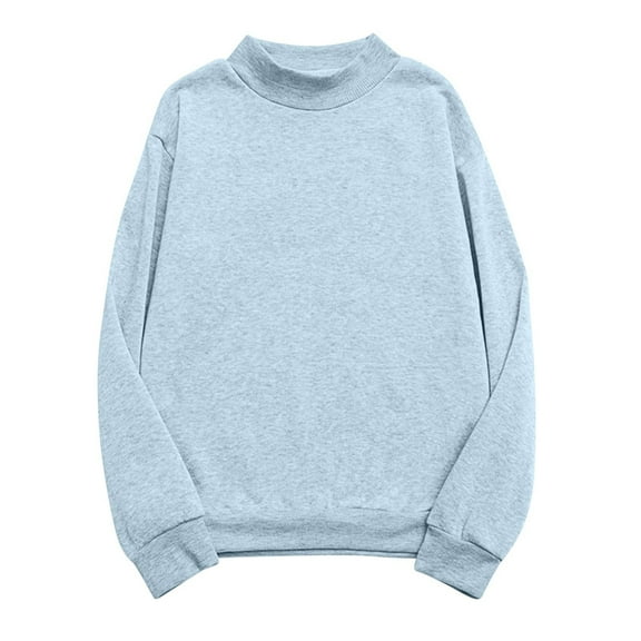 Maean Womens Plus Size Tops Turtleneck Pullover Lightweight Shirts Mock Neck Causal Loose Shirts