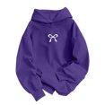 thumbnail image 1 of Maean Womens Sweatshirt Bow Printed Cute Pullover Long Sleeve Lightweight Loose Hoodies Sweatshirts with Pockets, 1 of 1