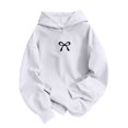 thumbnail image 1 of Maean Womens Sweatshirt Bow Printed Cute Pullover Long Sleeve Lightweight Loose Hoodies Sweatshirts with Pockets, 1 of 1