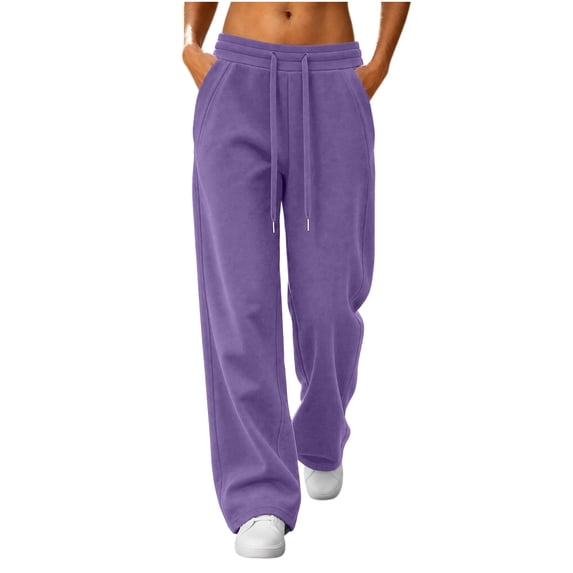Maean Womens Wide Leg Pants Sweatpant Palazzo Dressy Casual Trousers High Waist Loose Sweat Pant