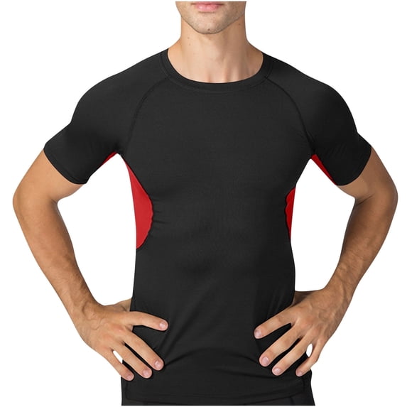 Maean Workout Shirts for Mens Short Sleeve Stretch Breathable Gym Muscle Tshirts Running Athletic Tee