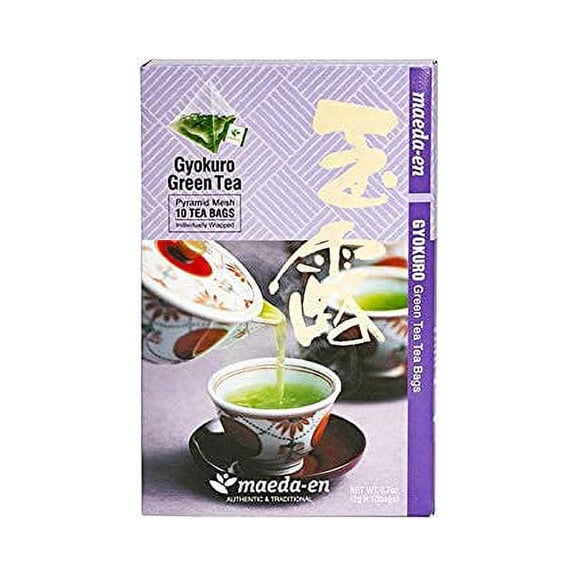 Maeda-en Premium Gyokuro Green Tea 10 Tea Bags Japanese Origin Hot or Iced Drink Individually Wrapped Teabag