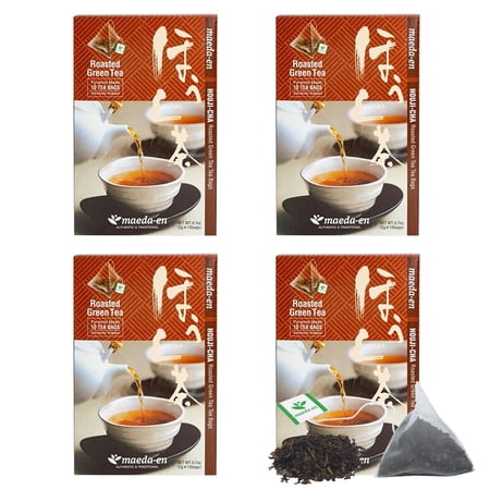 Maeda-en Premium Houji-cha Roasted Green Tea 40 Tea Bags Japanese Origin Hot or Iced Drink Individually Wrapped Teabag