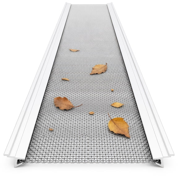 Maeklon 24 Pack Gutter Guard Kit with Stainless Steel Micro Mesh and Aluminum Frame, 6 x 48 Inch Panels Micro Mesh Gutter Guard for Roof Gutters, DIY Installation and Home Use