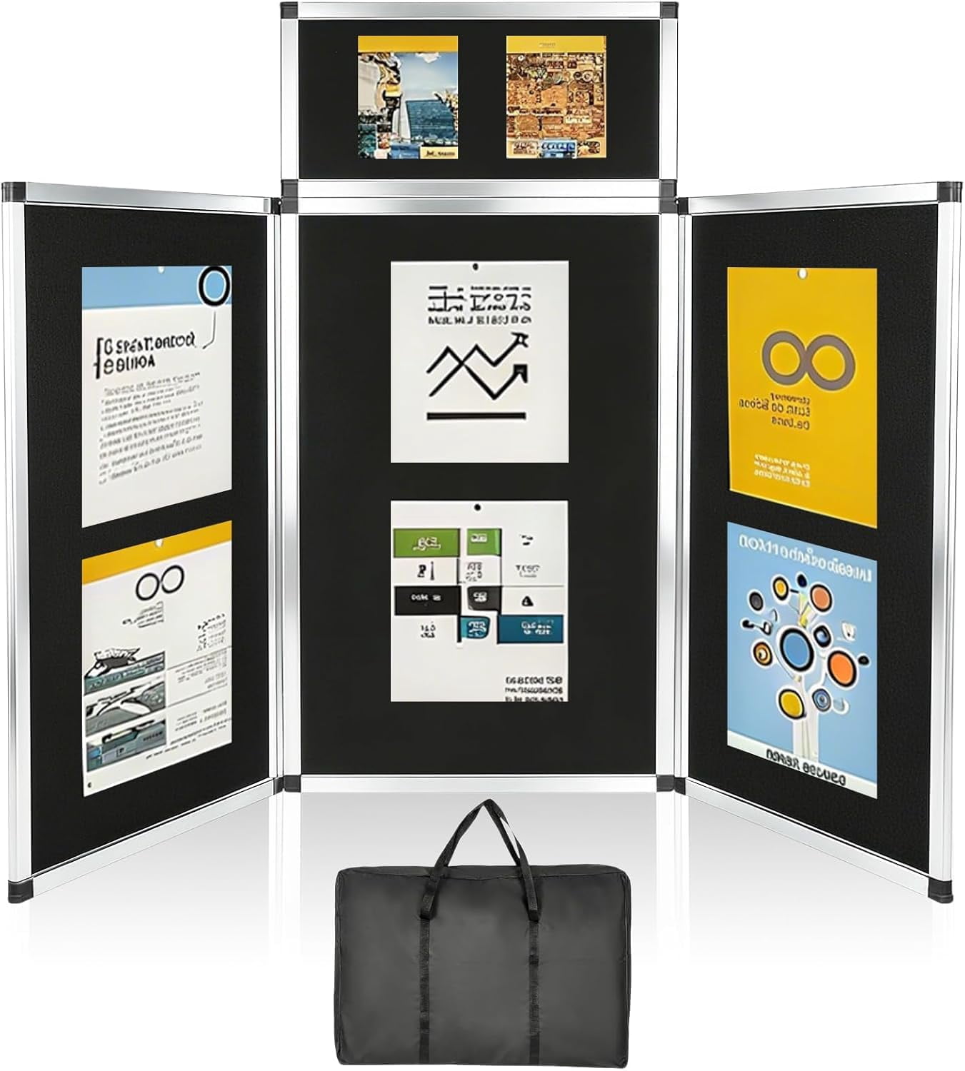 Maeklon 3+1 Panel Trade Show Presentation Board, 70.8