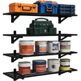 thumbnail image 1 of Maeklon 4 Pack Adjustable Garage Wall Shelving, 1.5 x 4ft Wall Mounted Wire Shelving Unit, 792lbs Load Capacity, Heavy Duty Storage Rack, Ideal for Warehouse, Garage, Black, 1 of 8