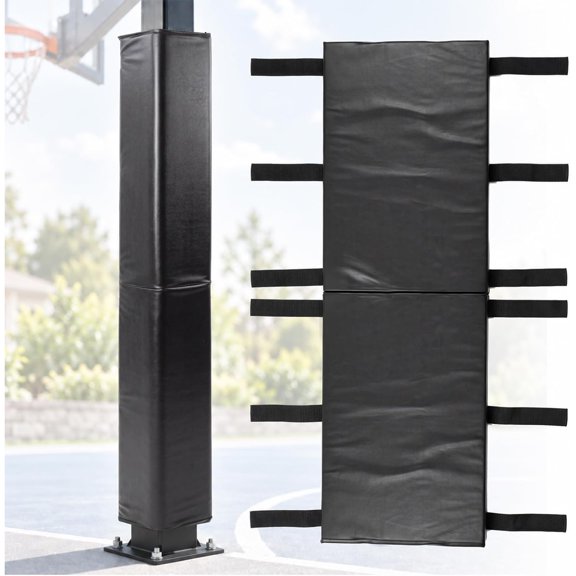 Maeklon 4x4 Inch Square Pole Padding, 6 Feet Tall Basketball Pole Protector 5cm Thick Square Pole Padding for 4x4 Inch Basketball Posts, Foam Cushion Cover With Hook and Loop Closure