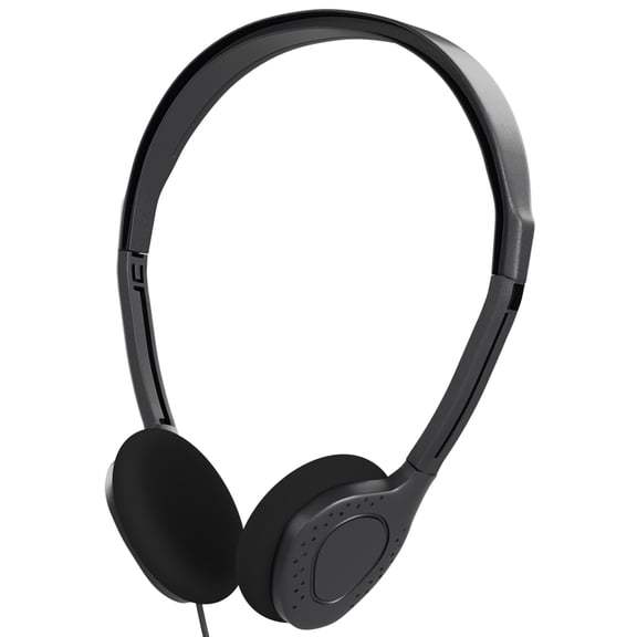 Maeline Bulk Wired Cord Stereo On-Ear Headphones with 3.5mm Audio Plug Compatible with Phones/Laptops/Computers/Tablets/MP3 for Children/School/Airplane Travel - 100 Pack, Black