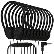 Maeline Bulk Wired Cord Stereo On-Ear Headphones with Microphone with 3.5mm Audio Plug Compatible with Phones/Laptops/Computers/Tablets/MP3 for Children/School/Airplane Travel - 1000 Pack, Black