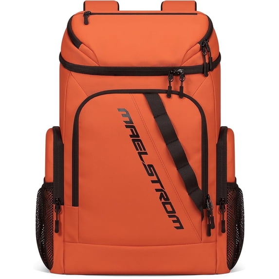 Maelstrom Backpack Cooler,36 Can Cooler Backpack,Soft Cooler Bag Insulated Leakproof,Lightweight Ice Chest Backpack,Travel Cooler Lunch Backpack for Camping,Hiking,Beach,Orange
