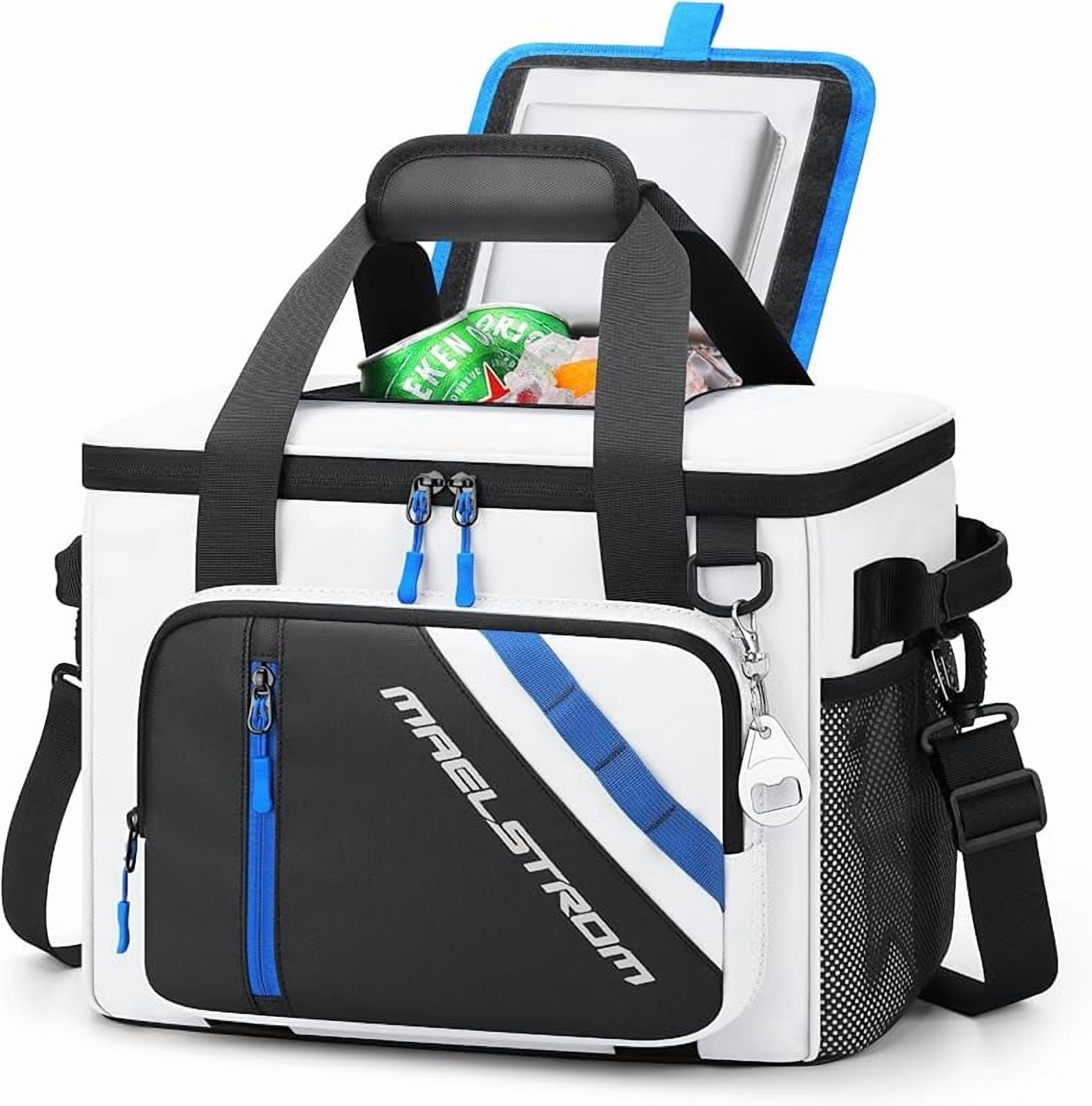 Maelstrom Cooler Bag, 30 Cans Beach Cooler, Large Leakproof Insulated Soft Cooler with Bottle Opener, Ice Chest, Portable Collapsible Cooler for Travel, Camping, Shopping