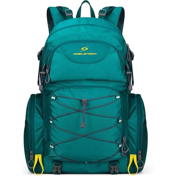 Maelstrom Hiking Backpack, 40L Waterproof Camping Daypack for Men and Women, Lightweight Travel Pack with Rain Cover-Black