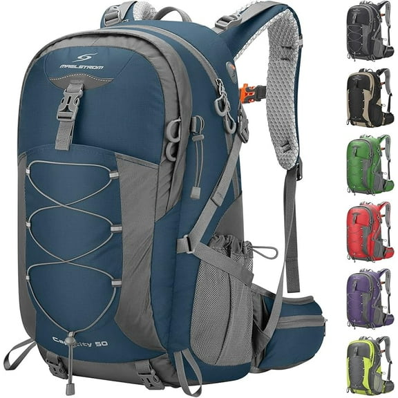 Maelstrom Hiking Backpack,Camping Backpack,40L Waterproof Hiking Daypack with Rain Cover,Lightweight Travel Backpack,Grey