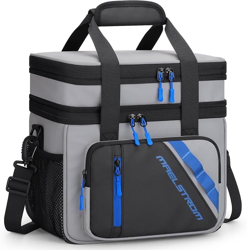 Maelstrom Lunch Box, 20L Insulated Lunch Bag for Men Women, Expandable Double Deck Leakproof Cooler Bag